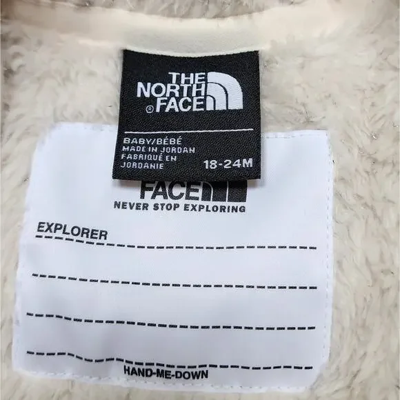 NWT The North Face Baby Campshire One Piece: White Dune/Sparkle